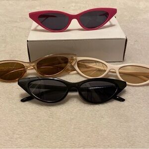Chic Women's Cats Eye Sunglasses Collection - Pink, Black, Brown, Cream
